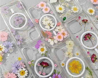 Real Dried Flower Phone Case: Handcrafted Floral Resin Cover