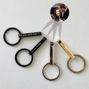 Birthday Gift for Boyfriend | Custom Photo Projection Keychian | Picture Keyring | Engraving Keychain | Personalized Picture inside Keychain