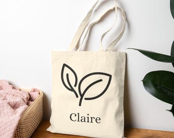 Custom Bag, Plant Tote Bag, Cotton, Eco-Friendly, Nature Lovers