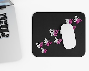 Butterfly Mouse Pad, Computer Accessory, Nature Inspired, Mother's Day, Office Supplies