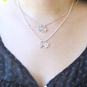 Recycled Silver Star Initial Charm Necklace image 3