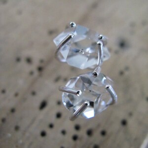 Herkimer Diamond Earrings in Silver 7 mm image 4