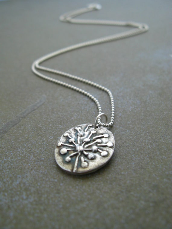 Wish Silver Dandelion Necklace