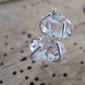 Herkimer Diamond Earrings in Silver 7 mm image 3