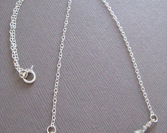 Rough Diamonds Modern Necklace in sterling silver