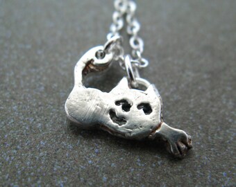 Misty The Kitty Cat Silver Necklace