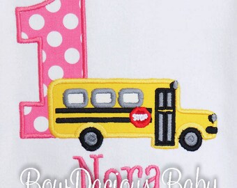 bus birthday shirt etsy