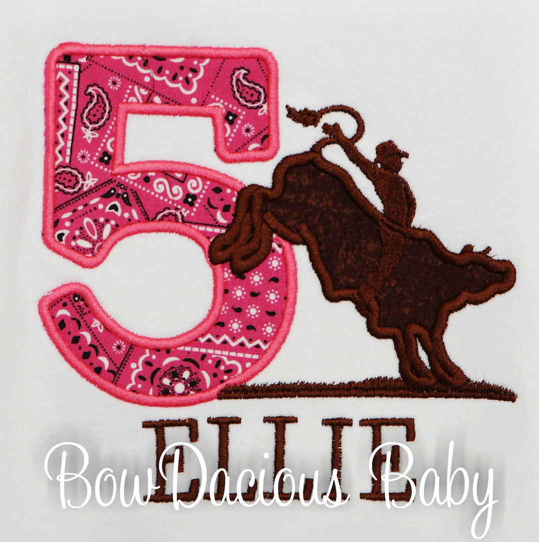 Girls Bull Rider Birthday Shirt, Bull Riding Birthday Shirt, Cowboy ...