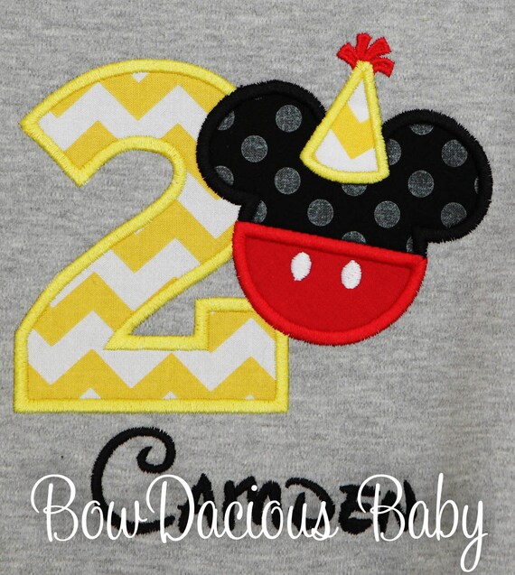 Mickey Mouse Birthday Shirt, Mickey Mouse Birthday Number, Boys Birthday Shirt, Girls Birthday Shirt, Personalized Birthday Shirt Il_570xn