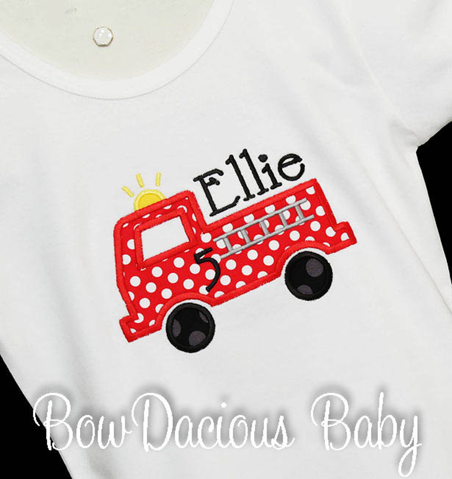 Girls Fire Truck Birthday Shirt Fire Engine Birthday Shirt Etsy