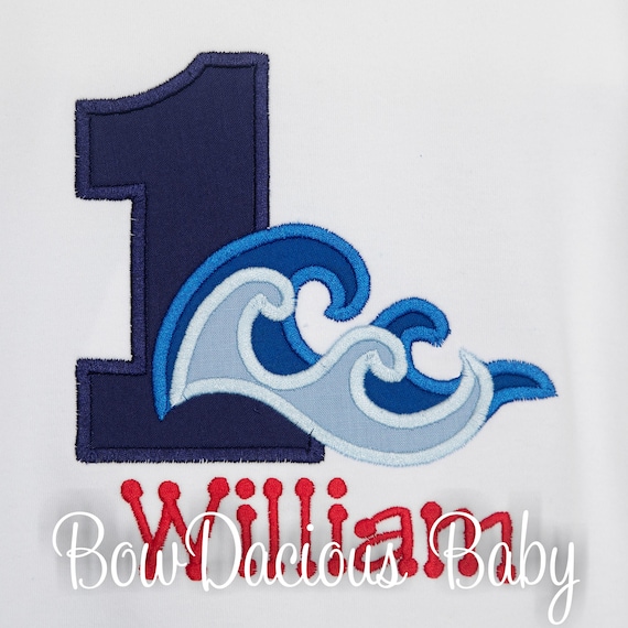 Wave Birthday Shirt, Boys Birthday Shirt, Ocean Birthday Shirt, Boys Big One Shirt, Kids Birthday T-Shirt, Boys 1st Birthday Tee, CUSTOM Il_570xn