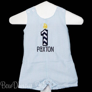 Birthday Shortall, Longall, Monogram Birthday Romper, First Birthday Jon Jon, Boys Birthday Outfit, Custom, ANY AGE/COLORS