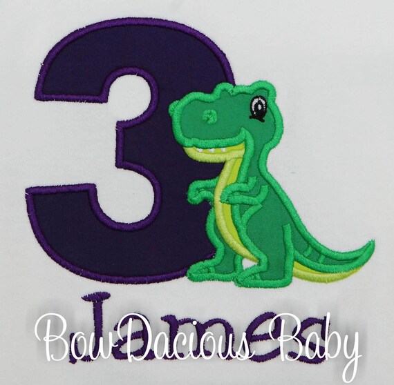 T Rex Dinosaur Birthday Shirt, Custom Il_570xn