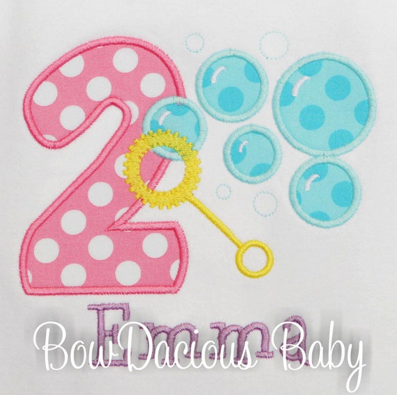 Bubble Theme Birthday Shirt or Bodysuit, Bubble Bash, Bubbles Birthday Shirt, Girl's Bubbles Birthday Shirt, Custom, ANY AGE/COLORS Il_570xn