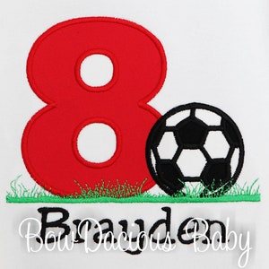 Soccer Ball Birthday Shirt, Personalized Soccer Birthday Shirt, Any Age and Name, You Pick the Colors!
