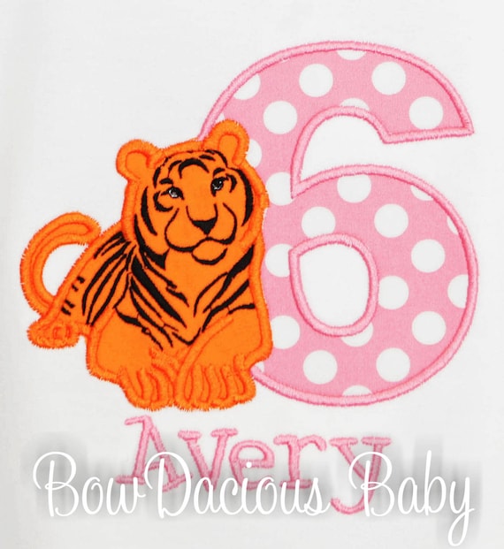 Tiger Birthday Shirt, Custom, Any Age and Colors Il_570xn