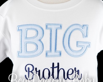 Embroidered Big Brother Shirt: Custom Pregnancy Announcement Outfit
