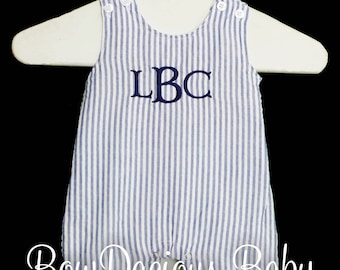 Vive la Fete Boys Embroidered Purple Gingham Boys Jon Jon - LSU main image 1