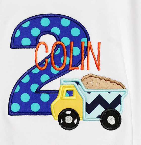 Dump Truck Birthday Shirt, Construction Birthday Shirt, Construction
