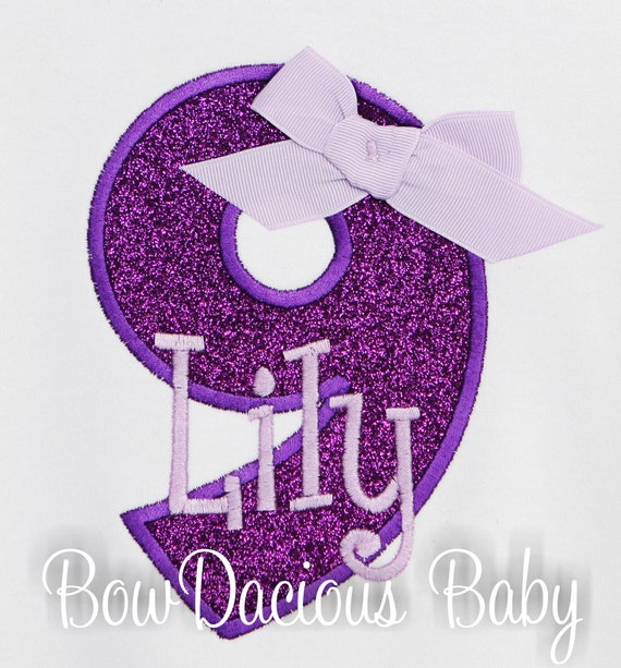 Girls 9th Birthday Shirt, 9 Birthday Shirt, Glitter Birthday Shirt, Girls Birthday Shirt, Nine Shirt, Birthday Girl Shirt, ANY AGE/COLORS Il_570xn