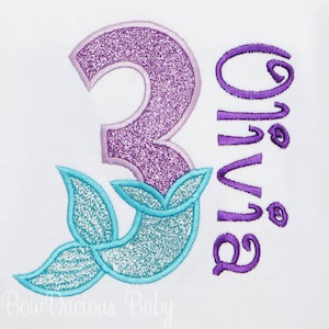 Mermaid Birthday Shirt, Mermaid Birthday Outfit, Mermaid Birthday Party, Any Age and Colors