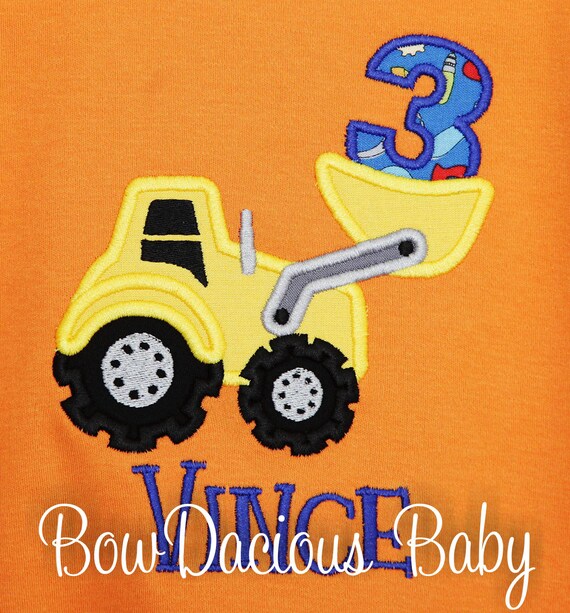 Construction Shirt, Boy Birthday Shirt, Loader Birthday, Construction Party, Truck Birthday Shirt, Digger Birthday, Custom, ANY AGE/COLORS Il_570xn