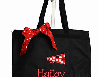 Cheer Bag, CheerTote Bag, Custom Bag, Personalized Bag, Birthday Gift, Monogrammed Overnight Bag, Flower Girl Gift, Bridesmaid Gift
