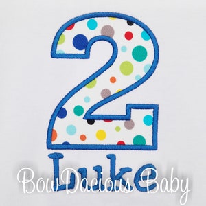 Boy&#39;s Birthday Shirt, Personalized Childrens Number T-Shirt, 1st 2nd 3rd 4th 5th 6th 7th 8th 9th, Any Age and Colors, Embroidered