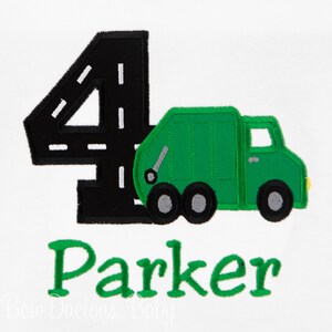 Trash Truck Birthday Shirt, Garbage Truck Birthday Shirt or Bodysuit, Sanitation Truck T-shirt, Trash Truck Tee, Trash Trucks, Custom