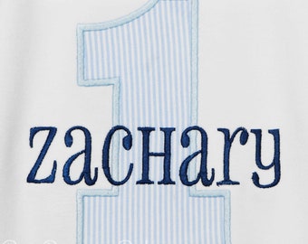Embroidered Number Birthday Shirt: Custom Applique, Any Age