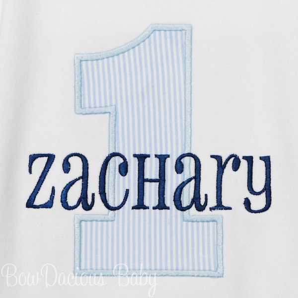 Number Birthday Shirt, 1st Birthday Shirt, Age Birthday Shirt, 1st Birthday Shirt, Boy First Birthday, Applique, Embroidered, Any Age/Colors