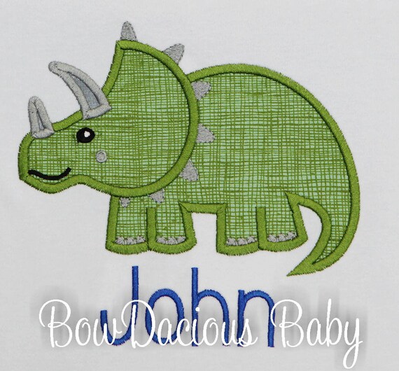 Dinosaur Shirt, Dinosaur Shirt or Bodysuit, Triceratops Shirt, Custom, Personalized, Animal Cute Shirt, Gift, Dino, YOU PICK Il_570xn
