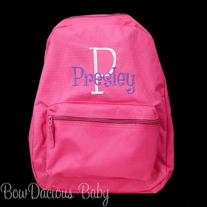 Girls Personalized Backpack, Girls Backpack, Monogrammed Backpack, Girl Backpack, Solid Backpack, Personalized Backpack, School Bag, CUSTOM