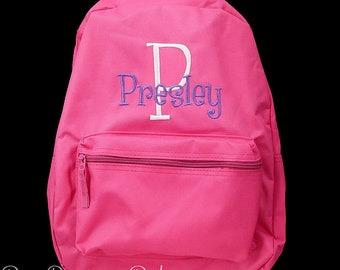 Girls Personalized Backpack, Girls Backpack, Monogrammed Backpack, Girl Backpack, Solid Backpack, Personalized Backpack, School Bag, CUSTOM