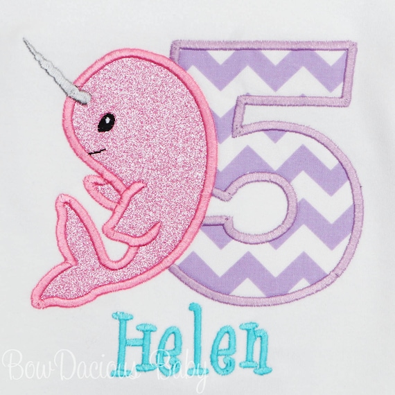 Narwhal Birthday Shirt, Any Age, Any Colors Il_570xn