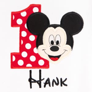 Mickey Mouse Birthday Shirt, Personalized, Custom Colors, Any Age image 3