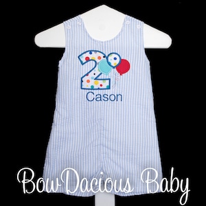 2nd Birthday Jon Jon, Balloon Birthday Outfit, 2nd Birthday Outfit, Boy Birthday Jon Jon, Cake Smash, Balloon Birthday Outfit, Personalized