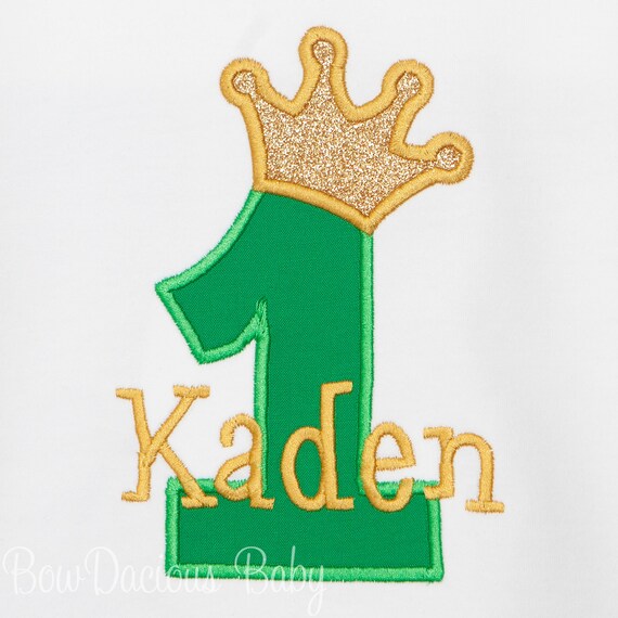 Boys Personalized First Birthday Shirt, Custom Royal Prince Birthday Bodysuit, Jungle King Birthday, First Birthday Outfit, Any Colors Il_570xn