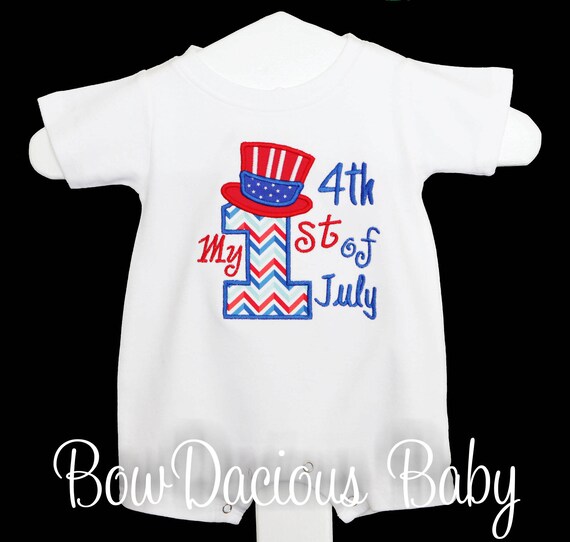 4th of July Outfit, Fourth of July Romper, Boy's Patriotic Romper, Baby Boy Outift, Custom Romper, Baby Boy 1st 4th of July Outfit Il_570xn