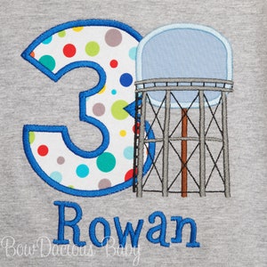 Water Tower Birthday Shirt, Water Tower Shirt, Custom, Any Age and Colors, Personalized