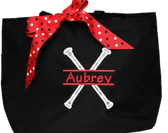 Baton Tote Bag, Baton Bag, Twirling Bag, Monogrammed Bag, Personalized, Perfect for Swimming Lessons