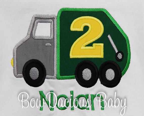 Garbage Trash Truck Birthday Shirt, Boys First Birthday, Second Birthday, Third Birthday, Fourth Birthday, Free Personalization, Custom Il_570xn