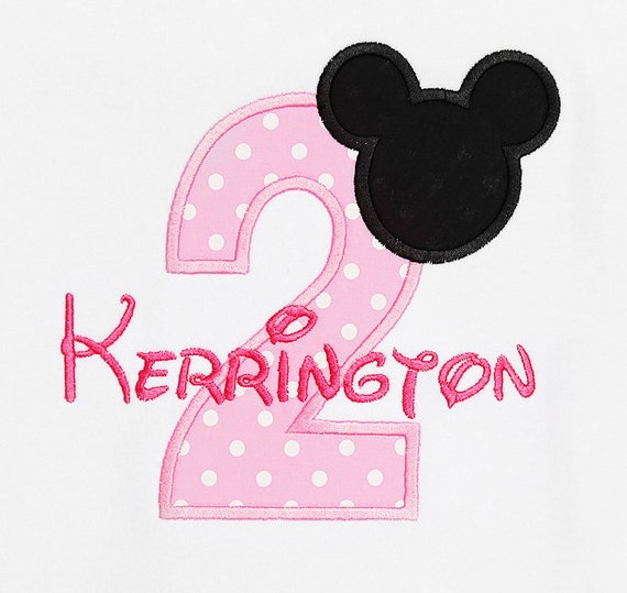 Personalized Mickey Mouse Birthday Number Shirt, Minnie Available, Custom Fabrics, Girls Birthday, Shirt,Tank,Bodysuit,Romper,Gift Il_570xn