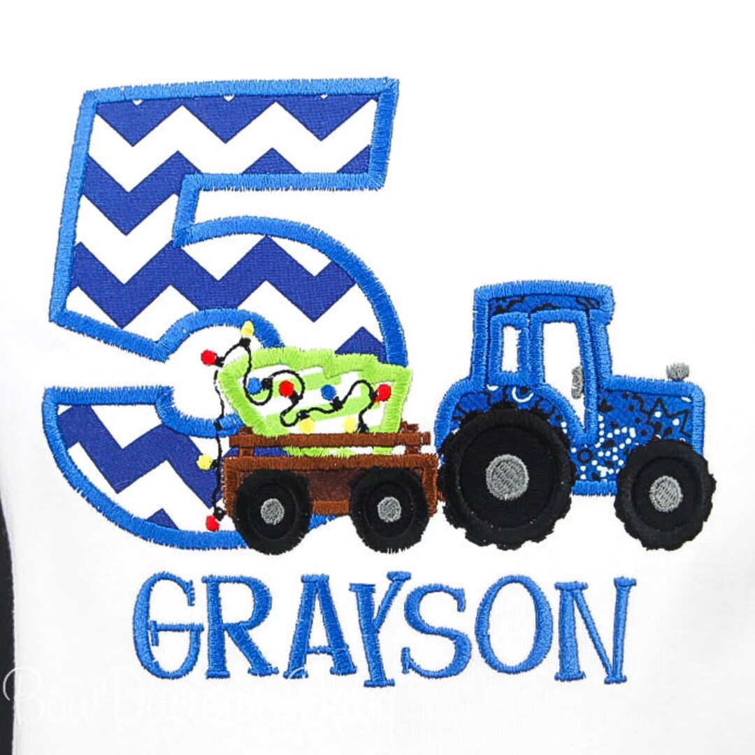 Christmas Birthday Shirt, Boy Christmas Shirt, Tractor Christmas Shirt