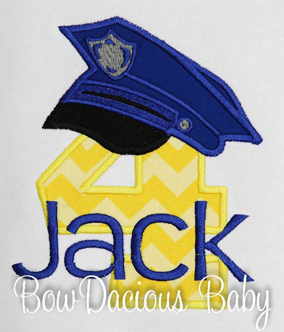 Police Birthday Shirt or Bodysuit, Police Birthday, Police Birthday Party, Police Shirt, Boys Birthday Shirt, Custom, Any Age Il_570xn
