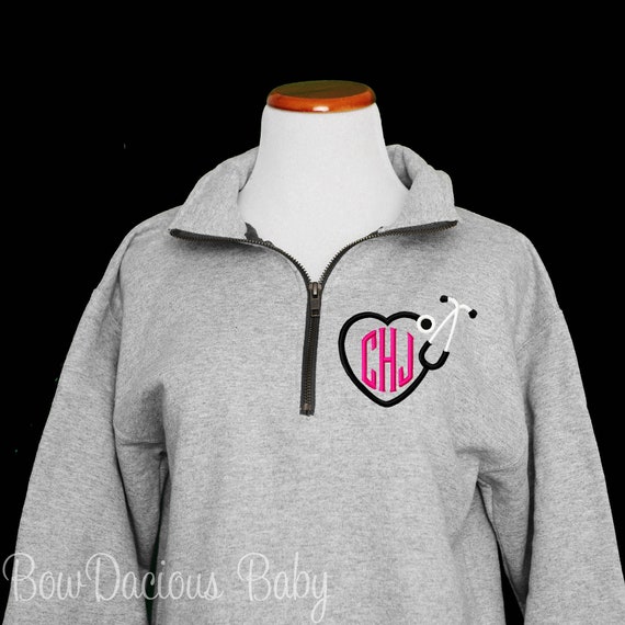 Nurse Pullover, Gift for RN, Lpn, cna, Personalized Nurse Graduation Gift, Gift for Nurse, Stethoscope Monogram, Sweatshirt, Jacket, Custom Il_570xn