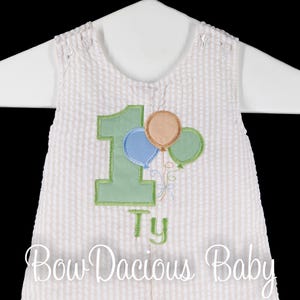 1st Birthday Jon Jon, Balloon Birthday Outfit, 1st Birthday Outfit, Boy Birthday Jon Jon, Birthday Balloons, Personalized, Custom