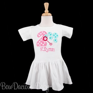 Bubble Theme Birthday Dress, Bubble Bash, Bubbles Birthday Dress, Girl's Bubbles Birthday Dress, Custom, ANY AGE/COLORS