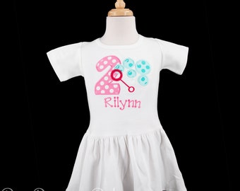 Bubble Theme Birthday Dress, Bubble Bash, Bubbles Birthday Dress, Girl's Bubbles Birthday Dress, Custom, ANY AGE/COLORS