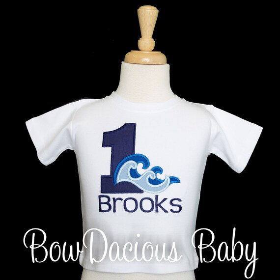 Boys Big One Shirt, Wave Birthday Shirt, Boys Birthday Shirt, Ocean Birthday Shirt, Kids Birthday T-Shirt, Boys 1st Birthday Tee, CUSTOM Il_570xn